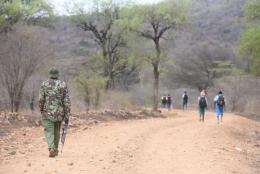 File image of police escorting students to school.
